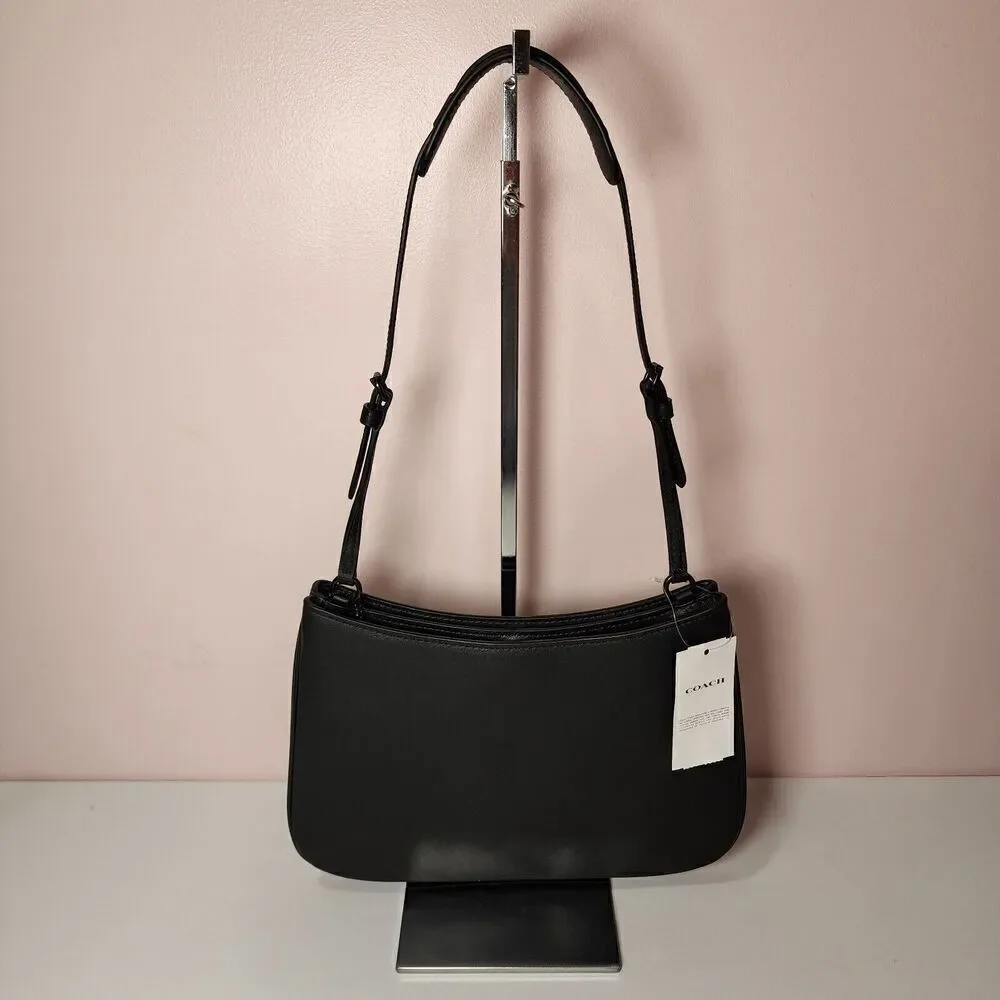 NWT Coach CP101 Penelope Leather Shoulder Bag Black